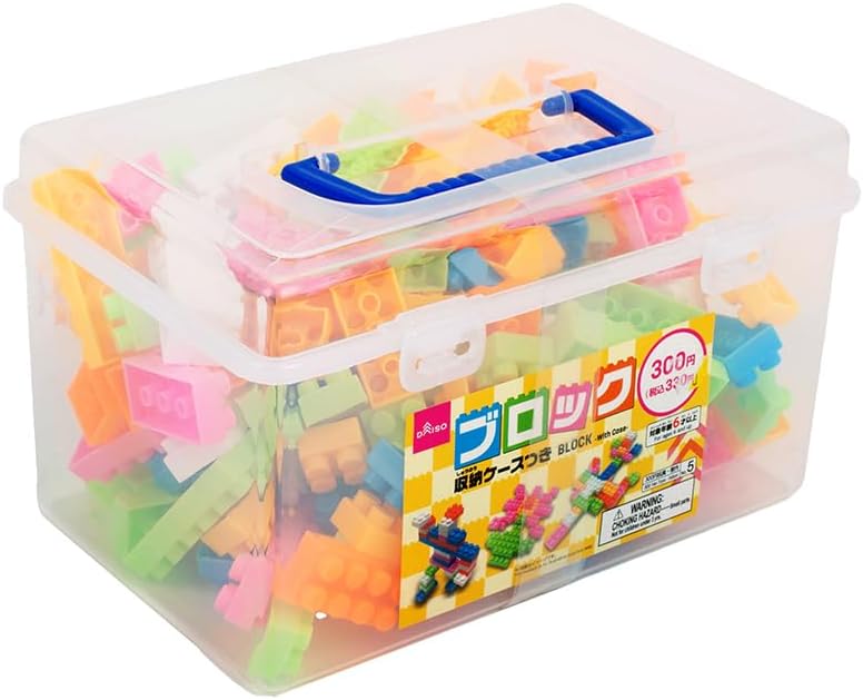 Daiso Colorful Building Blocks Set with Storage Case for Kids - Image 2